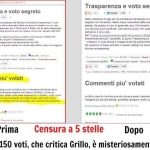 Postantografia come strumento di lotta politica. Commenti che criticano il leader prima e dopo