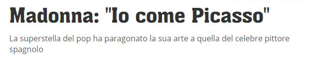 Madonna come Picasso («tio.ch», 23 luglio 2015)